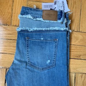 Zara ripped distressed skinny jeans